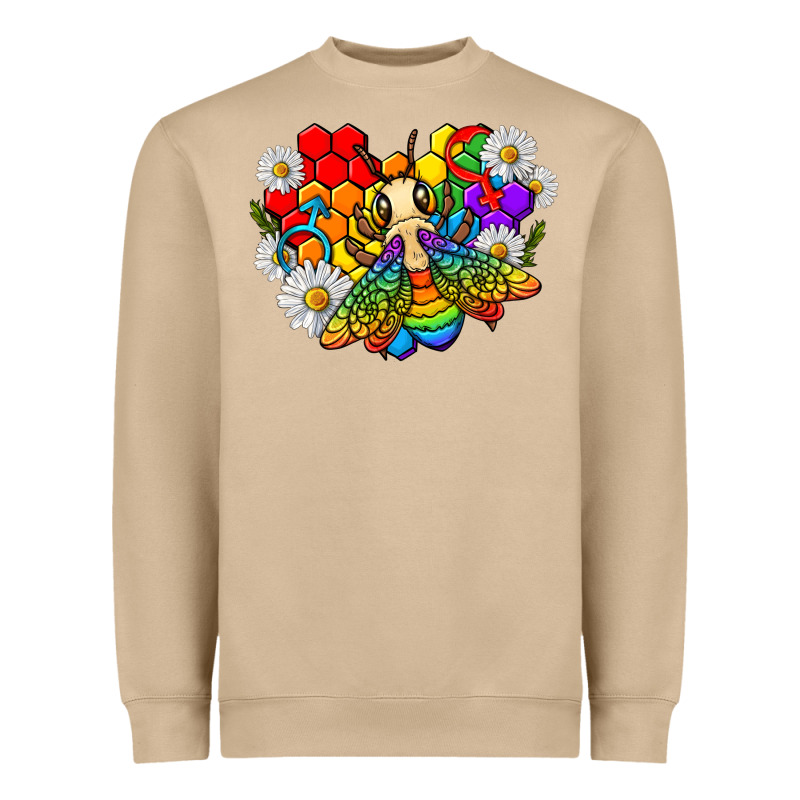 Pride Bee With Daisy Lgbtq Heavyweight Sweatshirt by texasbilliewilder | Teevron