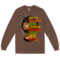 Chestnut juneteenth 1885 because my ancestors weren't free in 1776 black woman Long Sleeve Tee - HRA Design Shop