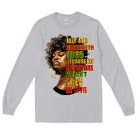 Moon Dust juneteenth 1885 because my ancestors weren't free in 1776 black woman Long Sleeve Tee - HRA Design Shop