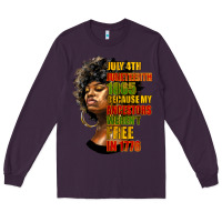 Plum juneteenth 1885 because my ancestors weren't free in 1776 black woman Long Sleeve Tee - HRA Design Shop