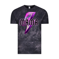 Cloud Black mama neon leopard lightning bolt Vintage Tee - texasbilliewilder