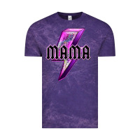 Cloud Purple mama neon leopard lightning bolt Vintage Tee - texasbilliewilder