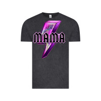 Vintage Black mama neon leopard lightning bolt Vintage Tee - texasbilliewilder