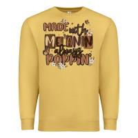 Antique Gold made with melanin always poppin Premium Sweatshirt - MaliasSmallBusiness