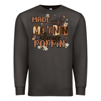 Smoke made with melanin always poppin Premium Sweatshirt - MaliasSmallBusiness