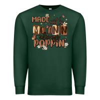 Sports Green made with melanin always poppin Premium Sweatshirt - MaliasSmallBusiness
