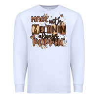 White made with melanin always poppin Premium Sweatshirt - MaliasSmallBusiness