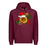 Burgundy joy christmas with sunflower bbs Premium Hoodie - BundleAndBundleShop