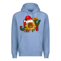 Colony Blue joy christmas with sunflower bbs Premium Hoodie - BundleAndBundleShop