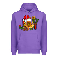 Purple joy christmas with sunflower bbs Premium Hoodie - BundleAndBundleShop