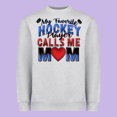 Heavyweight Sweatshirt my favorite hockey player calls me mom