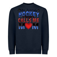 Navy my favorite hockey player calls me mom Heavyweight Sweatshirt - Zillion Design Studio