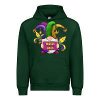 Forest Green mardi gras gnomes fleur de lis Urban Hoodie - RanaPortraitStore