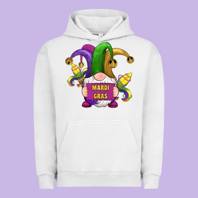 Mardi Gras Gnomes Fleur De Lis Urban Hoodie Designed By Ranaportraitstore