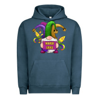 Pigment Midnight Navy mardi gras gnomes fleur de lis Urban Hoodie - RanaPortraitStore