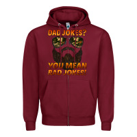 Burgundy dad jokes you mean rad jokes Zipper Hoodie - Artiststas