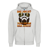 Dove Grey dad jokes you mean rad jokes Zipper Hoodie - Artiststas