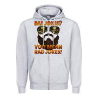 Heather Grey dad jokes you mean rad jokes Zipper Hoodie - Artiststas