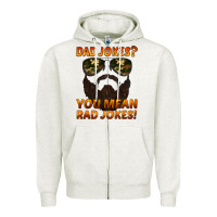 Oatmeal Heather dad jokes you mean rad jokes Zipper Hoodie - Artiststas