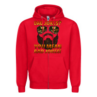 Red dad jokes you mean rad jokes Zipper Hoodie - Artiststas