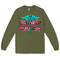 Army Green floral nurse preview Long Sleeve Tee - AdoDesignShop