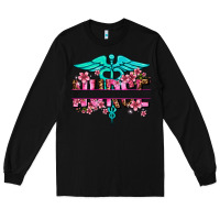 Black floral nurse preview Long Sleeve Tee - AdoDesignShop