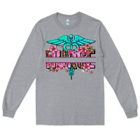 Heather Grey floral nurse preview Long Sleeve Tee - AdoDesignShop