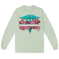Matcha floral nurse preview Long Sleeve Tee - AdoDesignShop