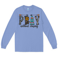 Colony Blue pray whithout crasing Long Sleeve Tee - CowhideDigitalArt
