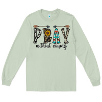 Matcha pray whithout crasing Long Sleeve Tee - CowhideDigitalArt