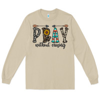 Mushroom pray whithout crasing Long Sleeve Tee - CowhideDigitalArt