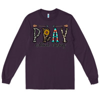 Plum pray whithout crasing Long Sleeve Tee - CowhideDigitalArt