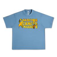 Pebble Blue Sarcoma Cancer Warrior Urban Heavy Tee - texasbilliewilder