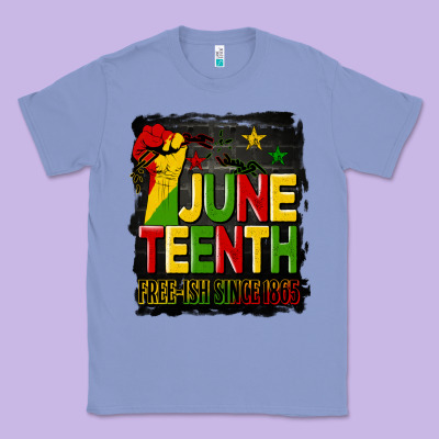 Juneteenth Fist Free Ish Since 1865 With Background Classic Tee Designed By Hra Design Shop