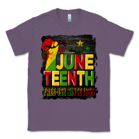 Lavender juneteenth fist free ish since 1865 with background Classic Tee - HRA Design Shop