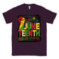 Plum juneteenth fist free ish since 1865 with background Classic Tee - HRA Design Shop