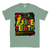 Sage juneteenth fist free ish since 1865 with background Classic Tee - HRA Design Shop