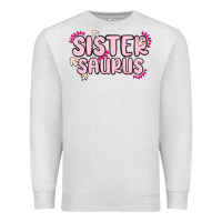 Oatmeal Heather sister saurus Premium Sweatshirt - MaliasSmallBusiness