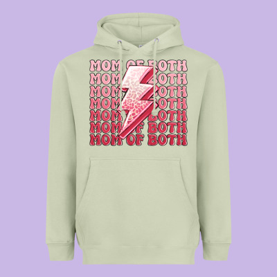 Mom Of Both Girls Heavyweight Hoodie Designed By Maliassmallbusiness