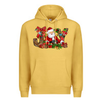 Antique Gold joy christmas with santa bbs Premium Hoodie - BundleAndBundleShop
