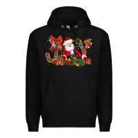 Black joy christmas with santa bbs Premium Hoodie - BundleAndBundleShop