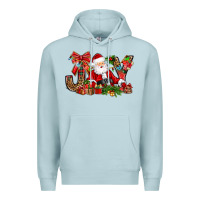 Blue Mist joy christmas with santa bbs Premium Hoodie - BundleAndBundleShop
