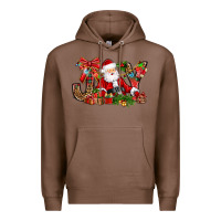 Chestnut joy christmas with santa bbs Premium Hoodie - BundleAndBundleShop