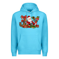 Ocean Blue joy christmas with santa bbs Premium Hoodie - BundleAndBundleShop