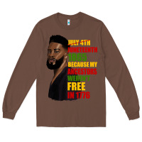 Chestnut juneteenth 1885 because my ancestors weren't free in 1776 black man Long Sleeve Tee - HRA Design Shop