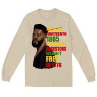 Mushroom juneteenth 1885 because my ancestors weren't free in 1776 black man Long Sleeve Tee - HRA Design Shop