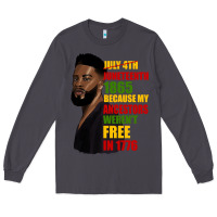 Smoke juneteenth 1885 because my ancestors weren't free in 1776 black man Long Sleeve Tee - HRA Design Shop