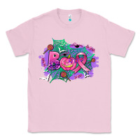Bubblegum Pink halloween boo with cancer ribbon Classic Tee - AdoDesignShop