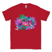 Red halloween boo with cancer ribbon Classic Tee - AdoDesignShop