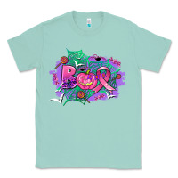Seafoam halloween boo with cancer ribbon Classic Tee - AdoDesignShop